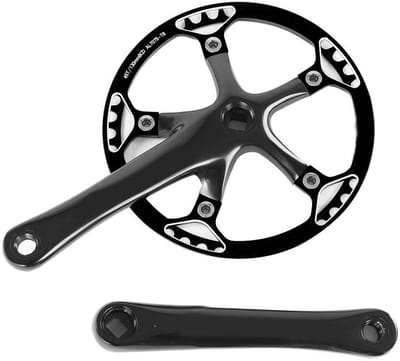 Byshayne- Kettingblad 45T/47T - Fiets Crankset - Aluminium Legering - 170 mm - Geschikt voor Vouwfietsen - BCD 130 mm - Lichtgewicht 740-755 g