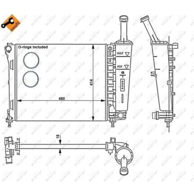 Radiator, motorkoeling NRF 53526