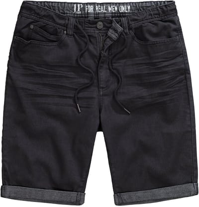 JP 1880 - Heren - Bermuda FLEXNAMIC® 5-pocket elastische band - Antraciet - Maat 7XL