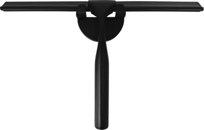 Douchewisser Luxe 25cm Mat Zwart met Houder