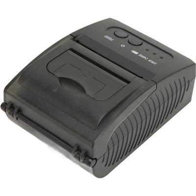 Imprimante thermique portable 58 mm de largeur, rechargeable 2 000 mAh EU Plug black