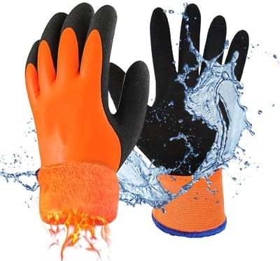 Dailygoods- Werkhandschoenen Waterdicht - Thermisch Geïsoleerd - Dubbellaags - Antislip - Nylon - Warme Polarfleecevoering - Winterhandschoenen