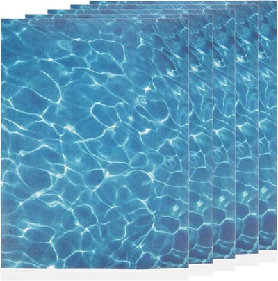 5 Vellen Gecoat Papier Watergolf Stickers - Kunstmatige Water Effect Bladeren voor Diorama's en Landschapsdecoratie in Miniatuur Meren en Rivieren