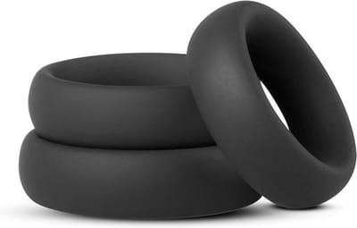 Teazers - Cock en Balring Set - 3 Stuks - Sex Toys voor Mannen - Seksspeeltjes - Penisring - Cockringen - Cockring Siliconen - Zwart