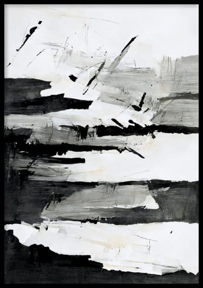 Poster Abstract paint - Abstracte poster - 30x40 cm - Exclusief lijst - WALLLL