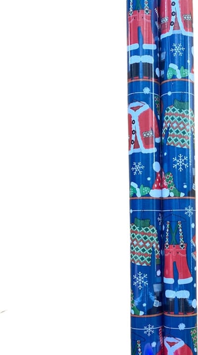 FESTIVE GIFTS Inpakpapier - Cadeaupapier - 200 x 70cm - 2 rollen - Kerst - Luxe Cadeauverpakking - Kleurrijk