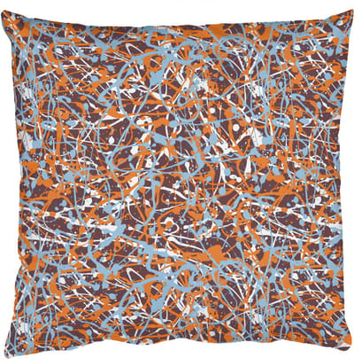 Sierkussens - Kussentjes Woonkamer - 50x50 cm - Blauw - Waterverf - Chaos