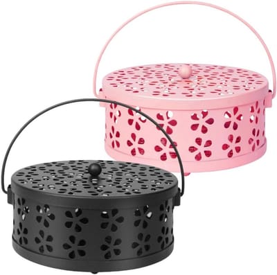 Set van 2 Draagbare Muggenspiralen Houders voor Thuis, Tuin en Kamperen - Ideaal voor Buitenactiviteiten en Ontspanning
