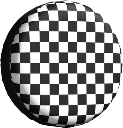 Reservewielhoes - Band Cover - Voertuig Bescherming - Krasbestendig Windbestendig - XL 80-83cm - Zwart Wit