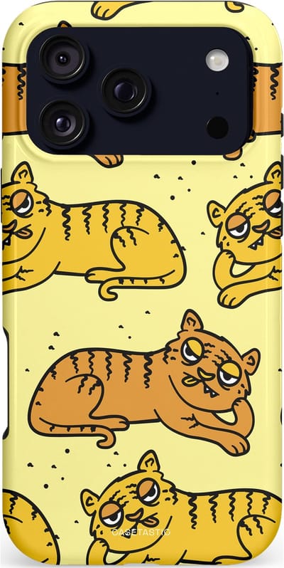 Casetastic hoesje geschikt voor Apple iPhone 17 Pro Max - MagSafe - Dubbellaagse bescherming - Tijger dromen - Fashion Case - Crème Goud Olijfgroen