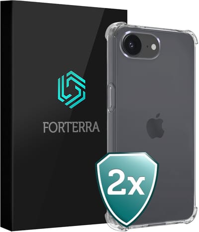 Hoesje 2 Stuks - Geschikt voor Apple iPhone 16e - Sterk & Shockproof - Back Cover - Siliconen Case - Telefoon Hoes Shock Proof - Transparant
