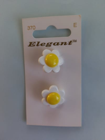 Knoop bloem wit/geel Elegant nr. 370