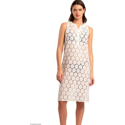 Jurk Admas Mouwloze transparante strandjurk Beach Flowers