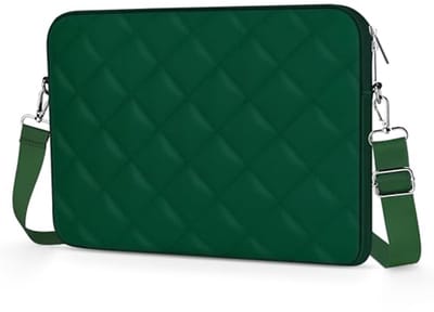 Gewatteerde laptophoes - Beschermhoes laptop - Veilig transport - Zachte voering - 33 x 24 cm - Zwart