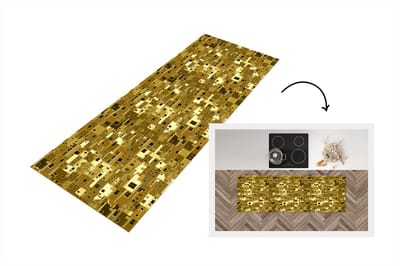 Keukenloper - Loper keuken - Afrika - Patronen - Huis - 150x50 cm - Keukenloper vinyl