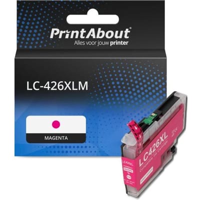 PrintAbout Inktcartridge LC-426XLM Magenta Hoge capaciteit geschikt voor Brother