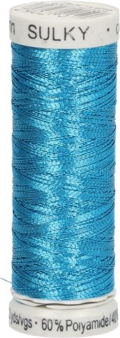 Gütermann Sulky Metallic borduurgaren, 200m, Kleur 7052 blauw