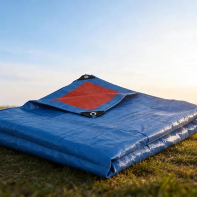 Waterdicht Zeildoek - Afdekzeil Robuust - Buiten Beschermen - Zwaar 120 g/m² - 90x120 cm - Blauw