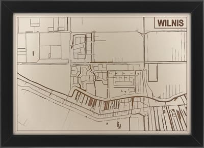 Houten stadskaart van Wilnis