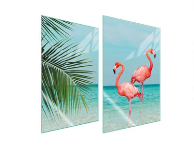 TMK ArtDeko - Snijplank van gehard glas - 2x35x52 cm - Flaming