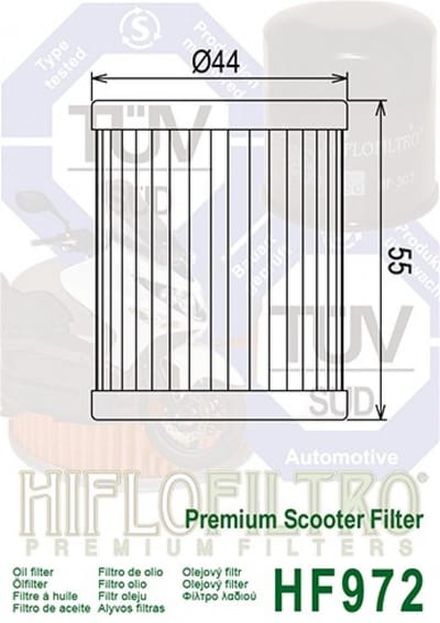 hiflofiltro oliefilter voor yamaha 400 x-max scooter 2013 tot 2020 nieuw
