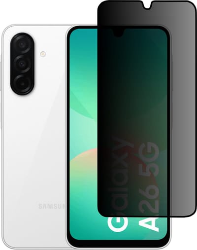 Privacy Screenprotector Geschikt Voor Samsung A26 - Volledige Beschermglas - PREMIUM Tempered Glass - 1 stuk