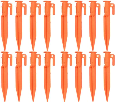 Benson Tentharing - 16x - kunststof - 15 cm - tentpennen/zandharing - robuust - extra stevig