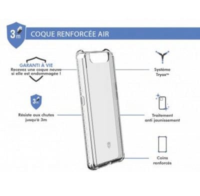 Force Case, Hoesje geschikt voor Samsung Galaxy A80 - AIR Versterkt, Transparant