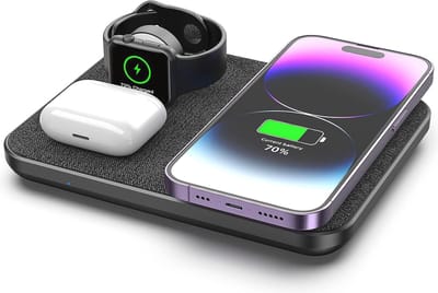 Draadloze Oplader 3 in 1 voor Mobiele Telefoons, Smartwatch en AirPods