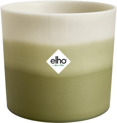Elho Colour Gradiant Rond 16cm - Bloempot voor Binnen - 100% Gerecycled Plastic - Ø 15.9 x H 14.7 - Bamboegroen