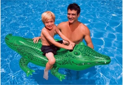 Intex Water Ride-on Krokodil 168x86cm - Oplaaskrokodil 168 x 86 cm - Opblaasfiguur