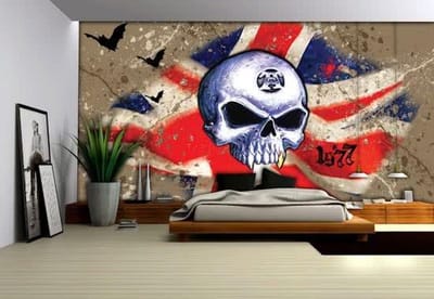 Alchemy Union Jack Skull Photo Wallcovering
