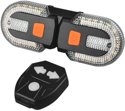 GELLDG LED-fietsachterlicht - Met knipperlichten en afstandsbediening - USB-oplaadbaar - Veiligheidsaccessoire - Fietsverlichting - Waterdicht - 5 standen - Fietsknipperlichten - Geschikt voor fietsen en e-scooters