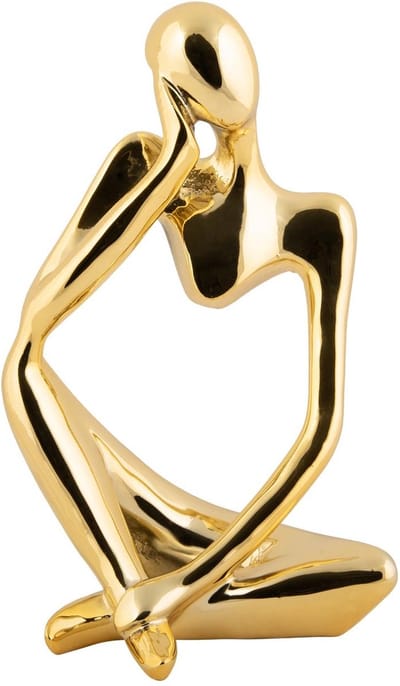 Present Time Ornament Imagine - Goud - 12.5x10x23.5cm - Scandinavisch - Polyresin