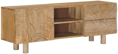 vidaXL - TV - Kast - 110 - x - 30 - x - 40 - cm - Massief - Mangohout - en - Geëngineerd - Hout
