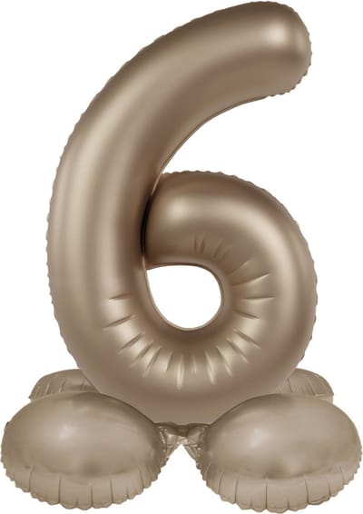 Folat - Staande folieballon Cijfer 6 Starlight Gold - 41 cm