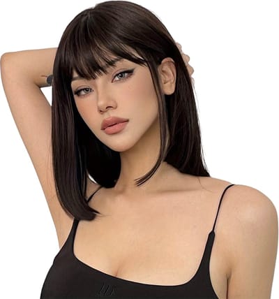 Nivard Pruiken Dames - Lang Haar - Cosplay Pruik - Hair Wig - Zwart - 35cm