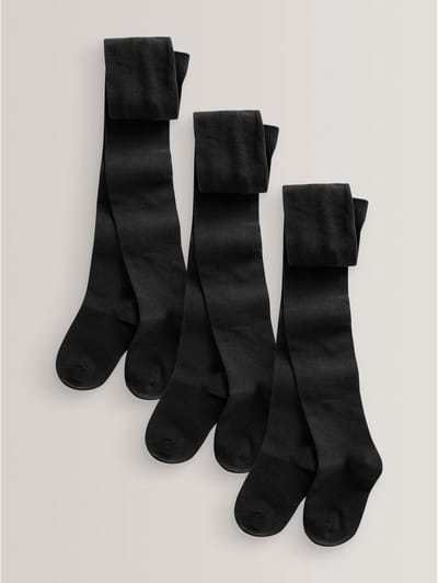 Next - Meisjes - Set van 3 katoenrijke schoolmaillots - Zwart