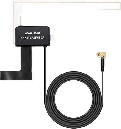 DAB Antenne Auto - Digitale Radio - Verbeter Ontvangst - 18 DBI Versterking - 3 Meter Kabel - Zwart