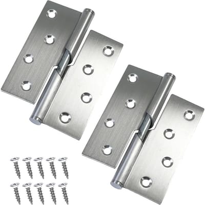 100 mm roestvrijstalen deurhengsels met hef functie voor binnen- en buitendeuren, duurzaam en stabiel, geschikt voor hout, ramen en kasten (rechts)