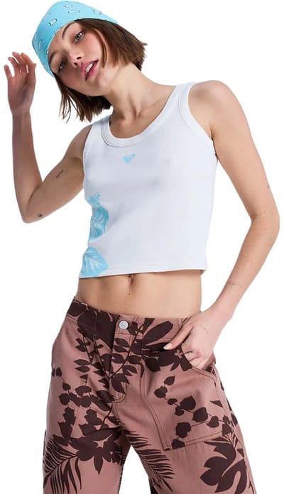 Roxy Keep It Cool Top Zonder Mouwen Wit L Vrouw