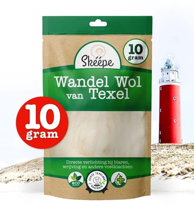 Skéépe Wandelwol - 10 gram - antidruk wol - wandelwol voor het wandelen - verzacht blaren en voetklachten