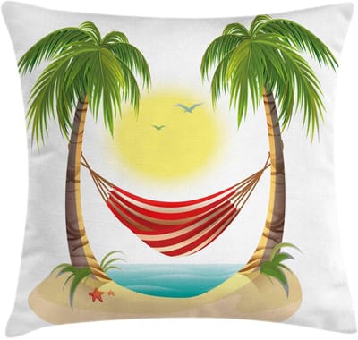 ABAKUHAUS Grafische Strandkussenhoes – Dubbelzijdig bedrukt – 45x45 cm
