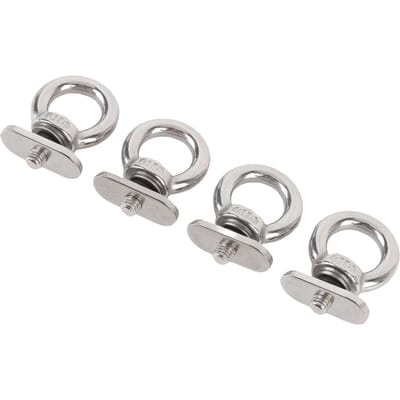 4 STuks Track Kayak Bevestiging Vastzetogen Heavy Duty 316 Roestvrij Staal Railbevestiging Kayak M6 Oogbout white