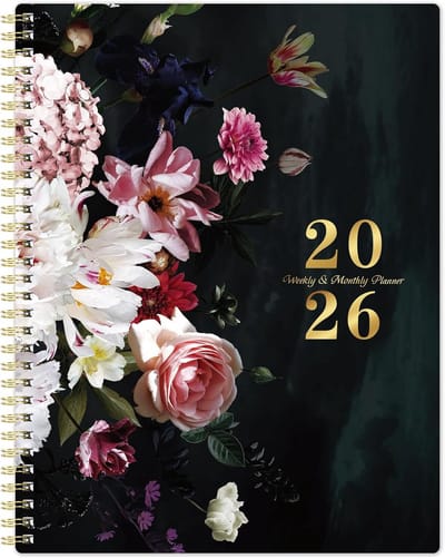 2025 Planner wekelijks en maandelijks 22,9 cm x 28,9 cm - Januari 2025 tot december 2025 met tabbladen en binnenzak