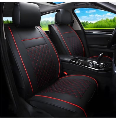 Dailygoods- Autostoelhoezen Luxe - Waterdicht - Universele Pasvorm - PU-lederen Bekleding - Antislip Onderkant - Compatibel met Airbags - Autostoelbekleding