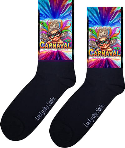 Carnaval - Vastelaovend sokken - Verjaardag cadeau - Grappige sokken - Leuke sokken - Hem Haar sokken - Vrolijke sokken - Valentijn Cadeau - Vaderdag - Moederdag - Party sokken - -Verjaardag cadeau - Dame - Leuk Cadeau - Sokken maken Happy - 37-44