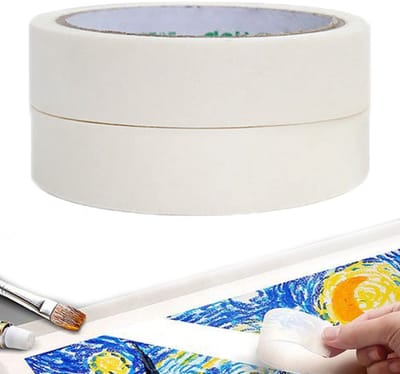 Dailygoods- Afplakband 2 cm x 20 m - Decoratieve Tape - Schilderstape - Kunststudenten - Flexibel - Laat Geen Lijmresten Achter - Maskingtape
