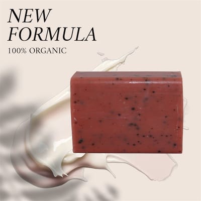 3 stuks - Vaste Zeep - Sinaasappel & Gember - gele klei met de zachte exfoliatie van koffiedrab
