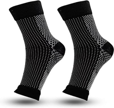 Klikkopers® - Neuropathie Sokken - Maat 35-37 - Compressie Sokken - Neuropathie Sokken Zonder Tenen - Compressiesokken - Slaapsokken - Bedsokken - Massagesokken - Zwart